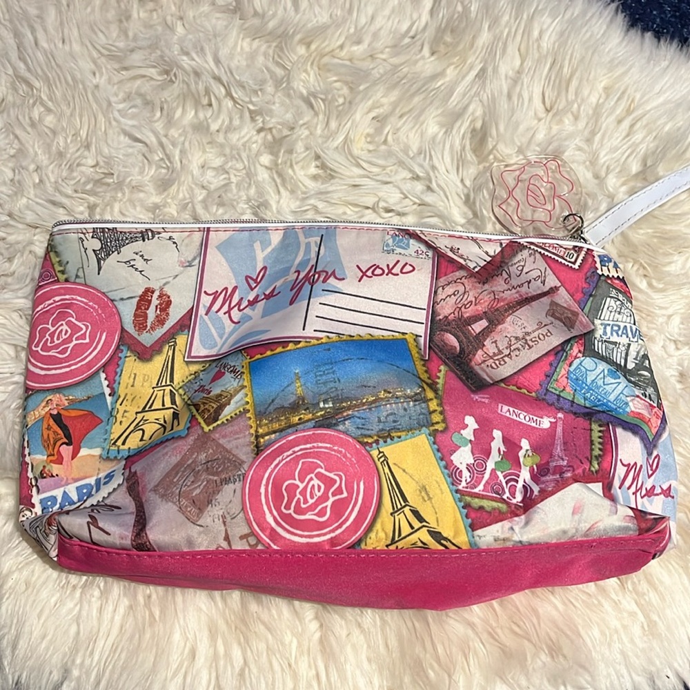 Vintage Lancôme makeup bag large